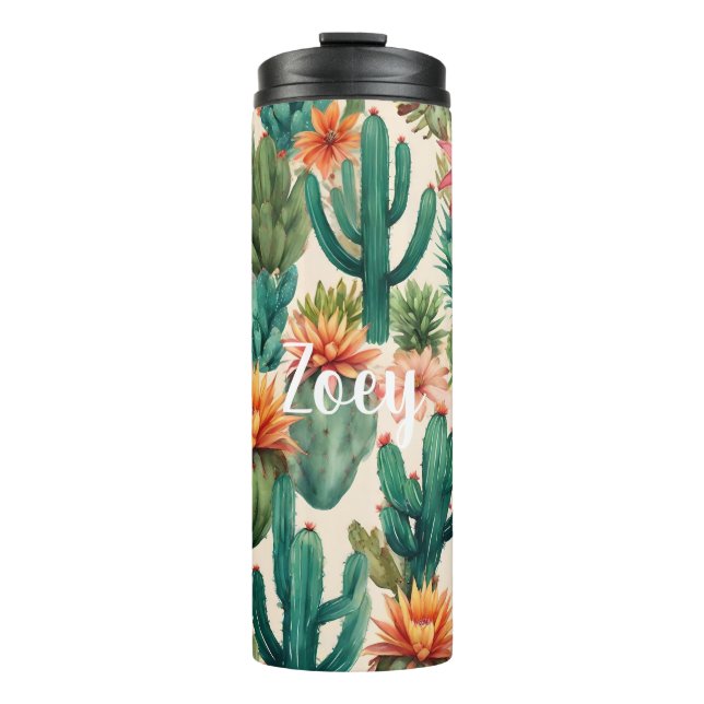 Personalized Boho Desert Art Print Thermal Tumbler (Front)