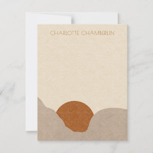 Personalized Boho Desert Sun Note Cards