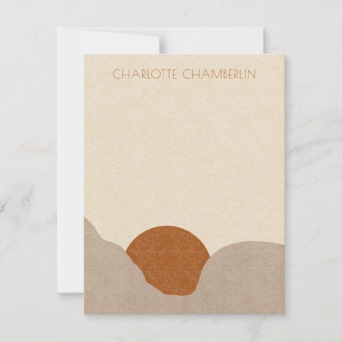 Personalized Boho Desert Sun Note Cards