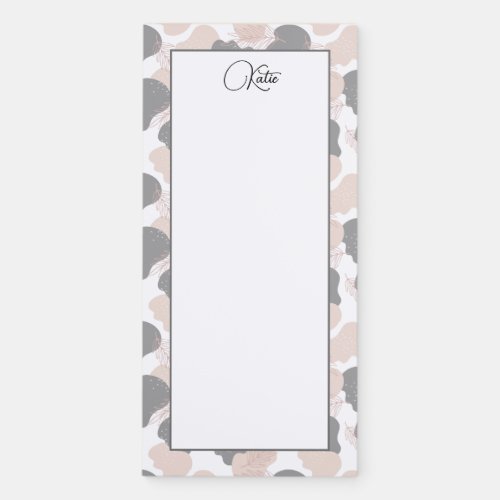 Personalized Boho Leaves Plants Magnetic Notepad