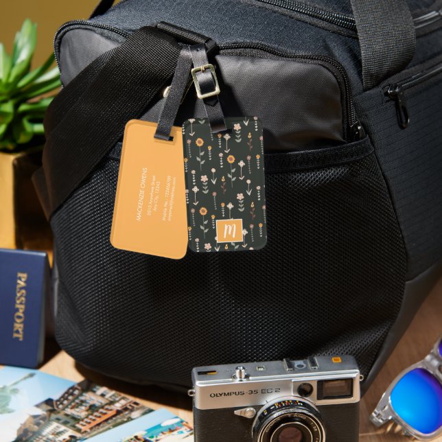 Personalized Boho Luggage Tag (Front & Back)