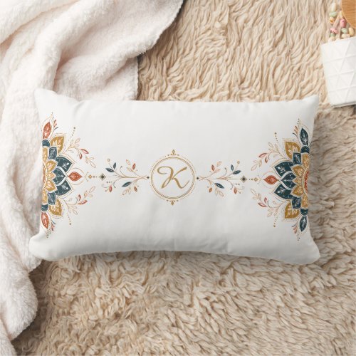 Personalized Boho Mandala Lumbar Pillow Art Design