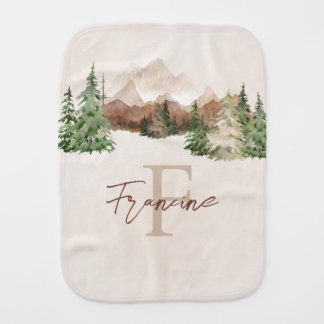 Personalized BOHO Mountain Burp Cloth
