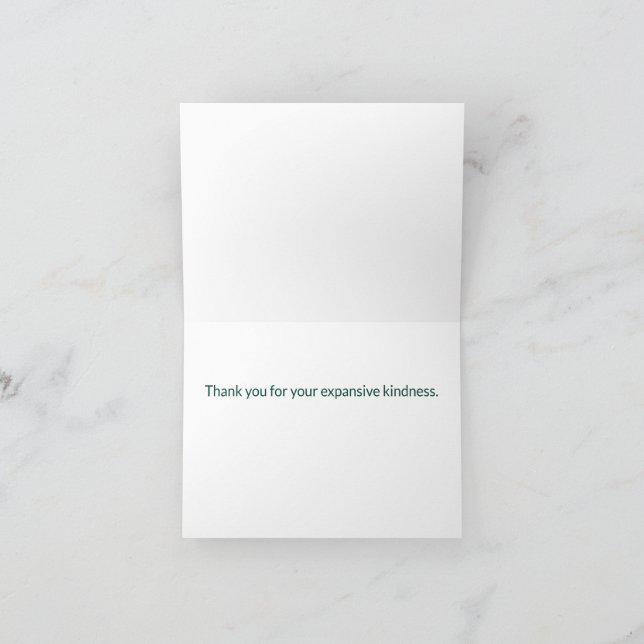 Personalized Boho Mountain Thank You Card  (Inside)