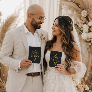 Personalized Boho Neutral Real Foil Vow Books