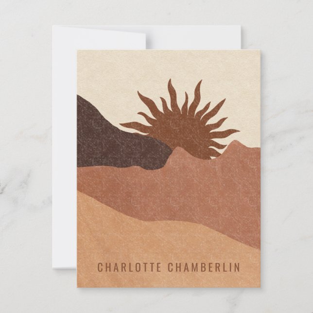 Personalized Boho  Note Card (Front)