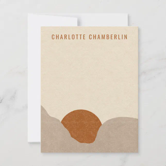 Personalized Boho Note Cards | Zazzle