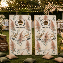 Personalized Boho Pampas Wedding Monogram