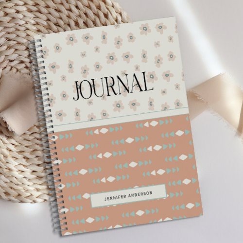 Personalized Boho Pastel Floral Fun Journal