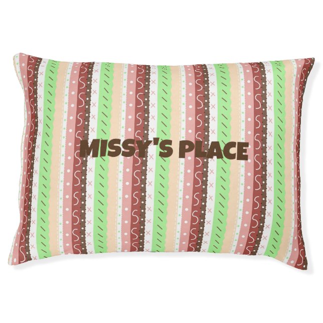 Personalized Boho Pattern Pet Bed (Front)