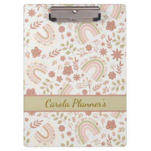 Personalized Boho Rainbow Clipboard