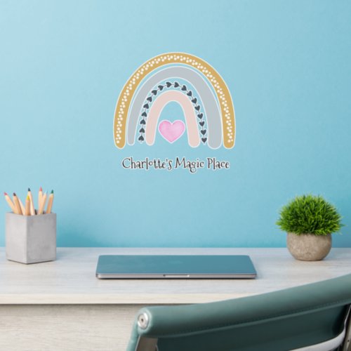 Personalized Boho Rainbow Magic Place Wall Decal