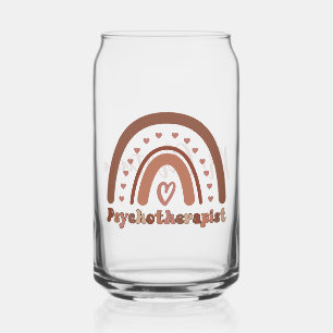 Personalized Boho Rainbow Psychotherapist  Can Glass