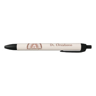 Personalized Boho Rainbow Psychotherapist  Pen