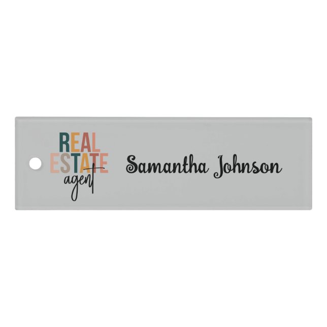Personalized Boho Real Estate Agent Gift Ruler (Front)