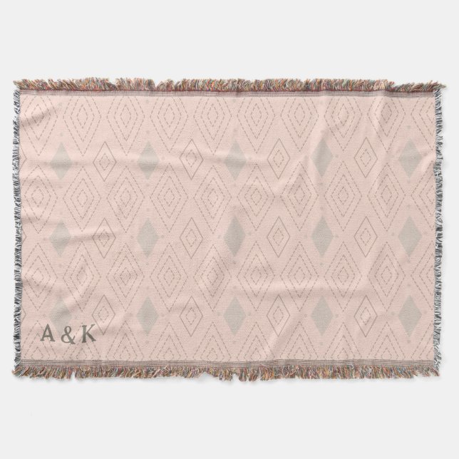 Personalized Boho Throw Blanket (Front)