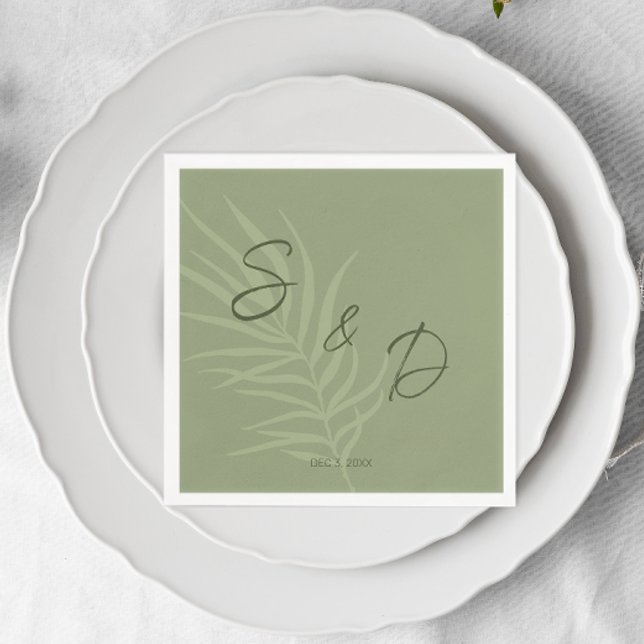 Personalized Boho Wedding Napkins (Personalized Monogram Boho Napkins)