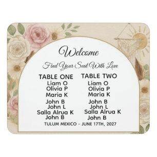 Personalized Boho Wedding Seating Chart Welcome Si Door Sign