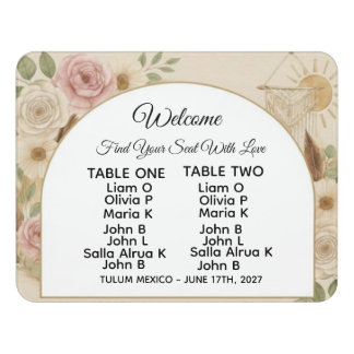Personalized Boho Wedding Seating Chart Welcome Si Door Sign