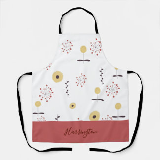 Personalized Boho Wildflower Apron