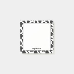 Personalized Bold Cow Print Notes
