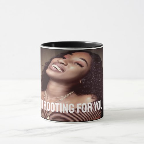 Personalized Bold Fun Photo Im Rooting For You  Mug