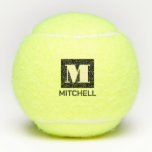 Personalized Bold Initial Letter Monogram Name Tennis Balls at Zazzle