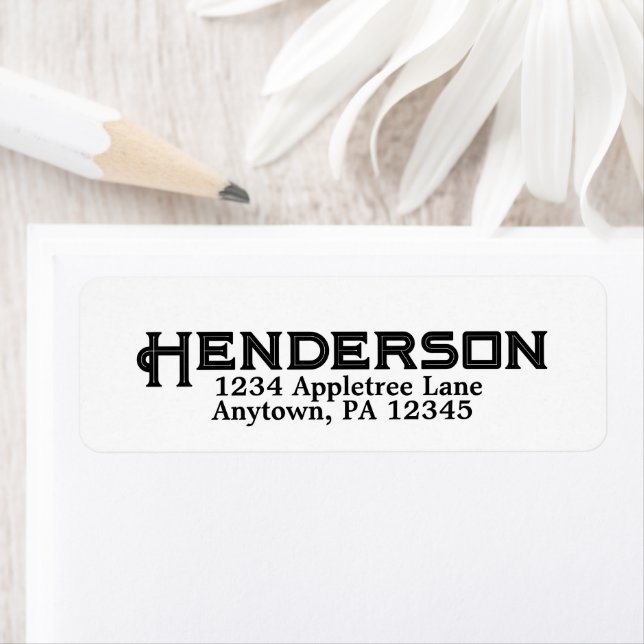 Personalized BOLD Name Address City State Custom Label (Insitu)