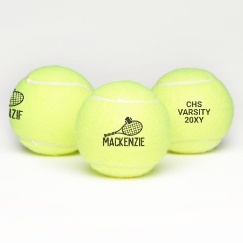 Personalized Bold Name Custom Tennis Balls