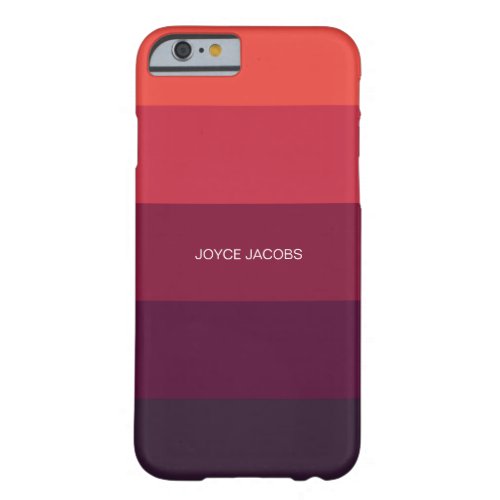 Personalized Bold Ombre Reds Barely There iPhone 6 Case