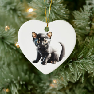 Personalized Bombay Kitten Ceramic Ornament