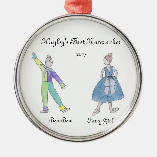 Personalized Bon_BonParty Girl Nutcracker Ornamen Metal Ornament