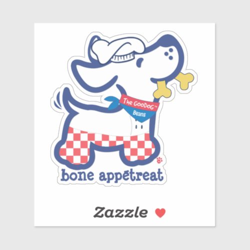 Personalized Bone Apptreat Cute Dog Silhouette  Sticker