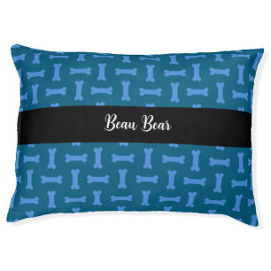 Personalized Bone Pattern Dog Bed