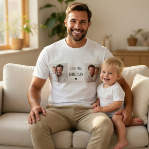 Personalized Bonus Dad Photo  T-Shirt