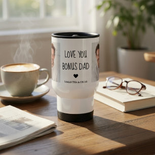 Personalized Bonus Dad Photo  Travel Mug