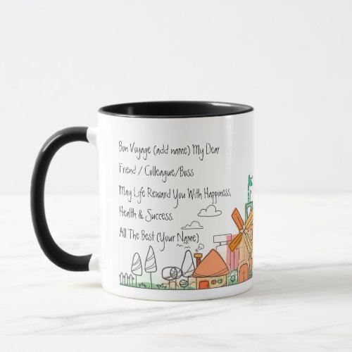 Personalized Bonvoyage Moving City Countryside Mug