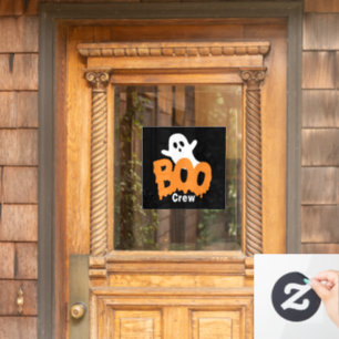 Personalized Boo Crew Halloween Window Cling
