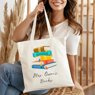 Personalized Book Bookish Gift Idea Book Lover Tote Bag