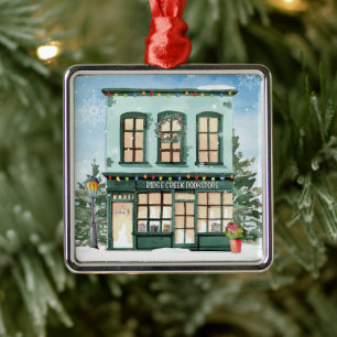 Personalized Book Club Book Store Metal Ornament