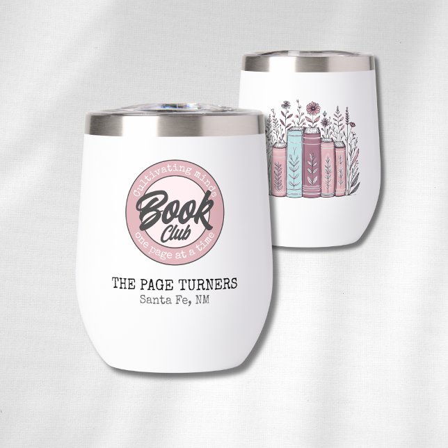 Personalized Book Club Cultivating Minds Thermal Wine Tumbler (Creator Uploaded)