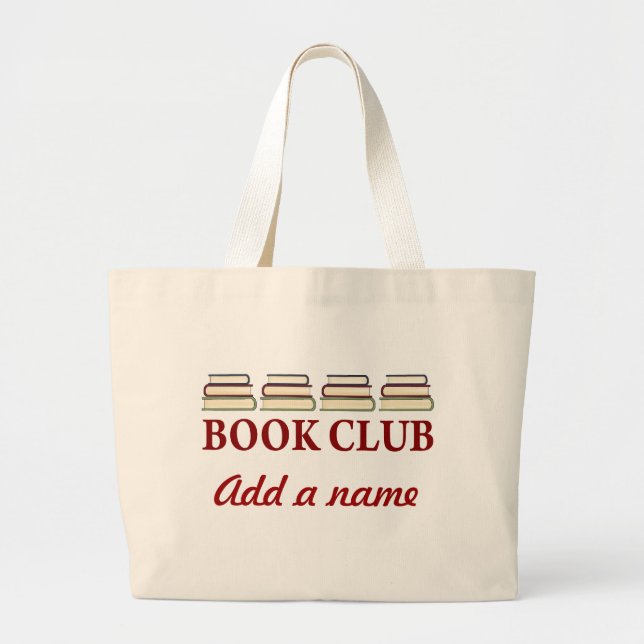 Personalized Book Club Tote Bag Gift (Front)