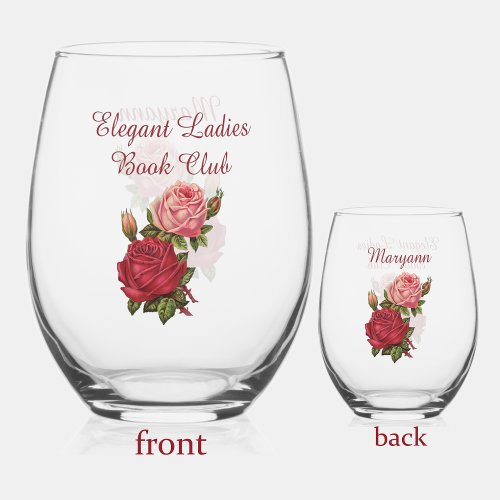 Personalized Book Club Wine Glasses