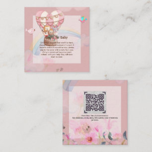 Personalized BOOK for Baby Hot Air Balloon Theme Note Card