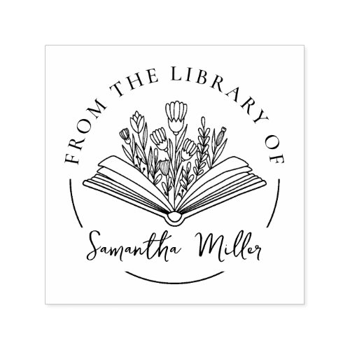 Personalized Book From The Library Of  Book Lover Self_inking Stamp