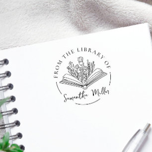 Personalized Book From The Library Of   Book Lover Self-inking Stamp