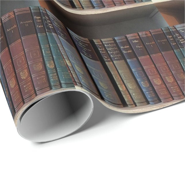 Personalized Book Lover Bookshelf Wrapping Paper (Roll Corner)