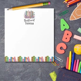 Personalized Book Lover "Booktrovert" watercolor Notepad