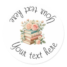 Personalized Book Lover Circle Sticker | Custom