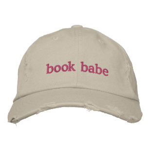 Personalized Book Lovers Bookish Quote Pink Embroidered Baseball Cap
